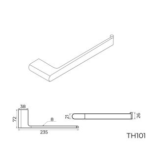 Полотенцедержатель Knotlor TH101RB, бронза